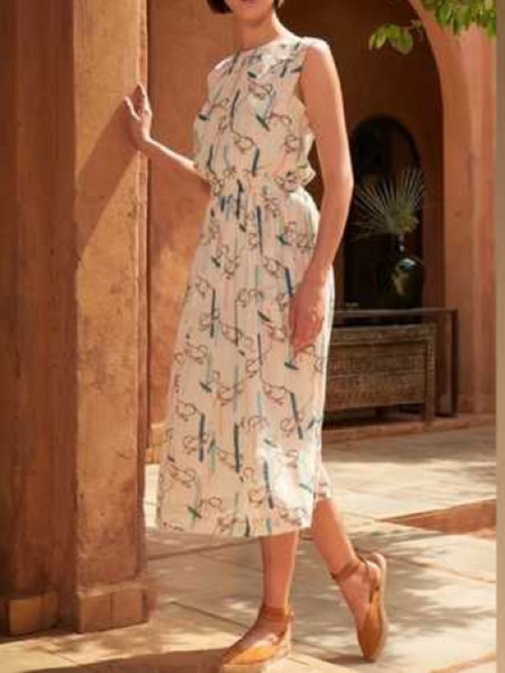 NWT EMILY AND FIN Azrou Cedar Monkey Lea Midi Dress L